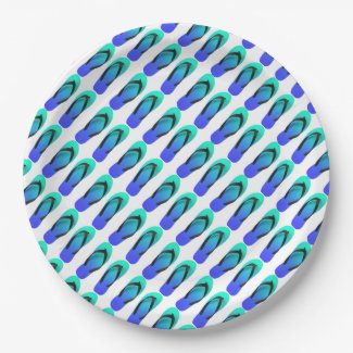 Aqua Blue Flip Flops