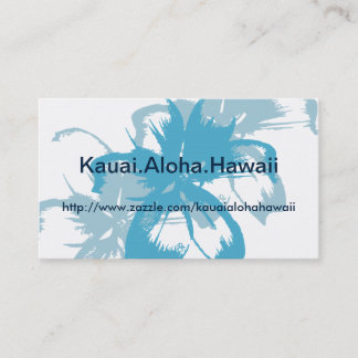 Aqua Blue Floral Business Card