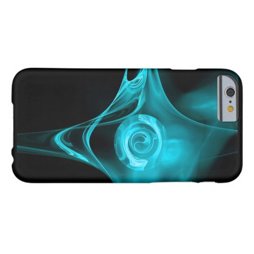 AQUA BLUE FRACTAL ROSE BARELY THERE iPhone 6 CASE