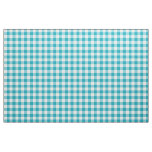 Aqua Blue Gingham Pattern Fabric