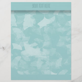 Aqua Blue Gingko Leaves Flyer