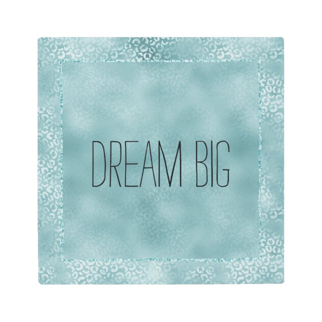 Aqua Blue Glam Leopard Print (Front)