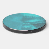 Aqua Blue Glass Wireless Charger (Front 2)