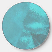 Aqua Blue Glass Wireless Charger (Front)
