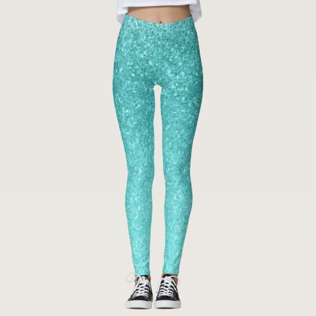 Festival Outfits - Shiny Holographic Red Leggings Mermaid Print