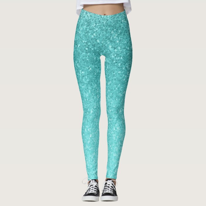 blue sequin leggings