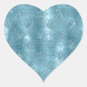 Aqua Blue Glitter Heart Stickers - 42 Results