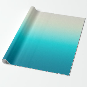 Aqua Blue Gradient Abstract Background Soft Ombre Wrapping Paper