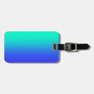 Aqua Blue Gradient  Luggage Tag