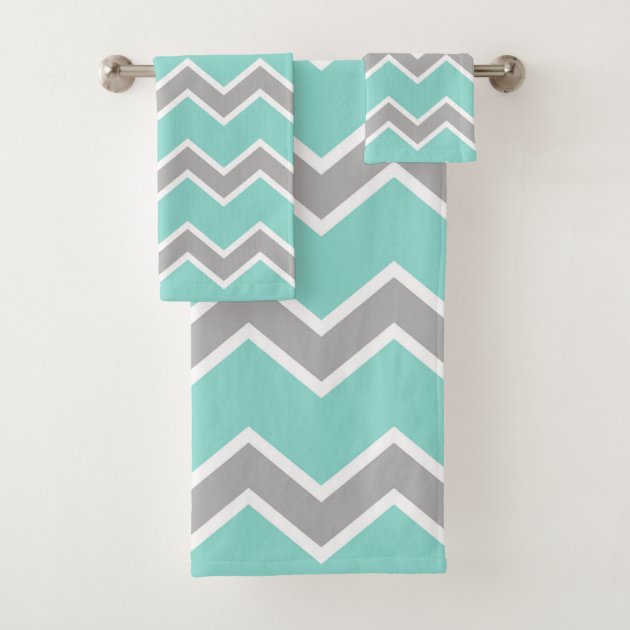 grey chevron bath towels