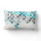 Aqua Blue, Gray & White Geometric Pattern
