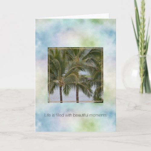 Aqua Blue Green Beautiful Moments          Card