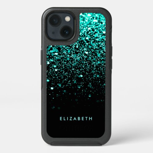 Aqua Blue Green Glitter iPhone 8 Plus7 Plus Case