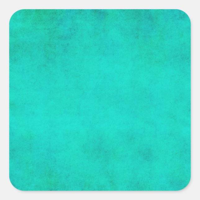 Aqua Blue Green Watercolor Purple Parchment Paper Square Sticker (Front)