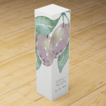 AQUA BLUE GREEN WATERCOLOUR FOLIAGE OLIVE MONOGRAM WINE GIFT BOX<br><div class="desc">If you need any further customisation or any other matching items,  please feel free to contact me at yellowfebstudio@gmail.com</div>