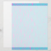 Aqua blue hot pink geometric abstract digital (Front/Back)