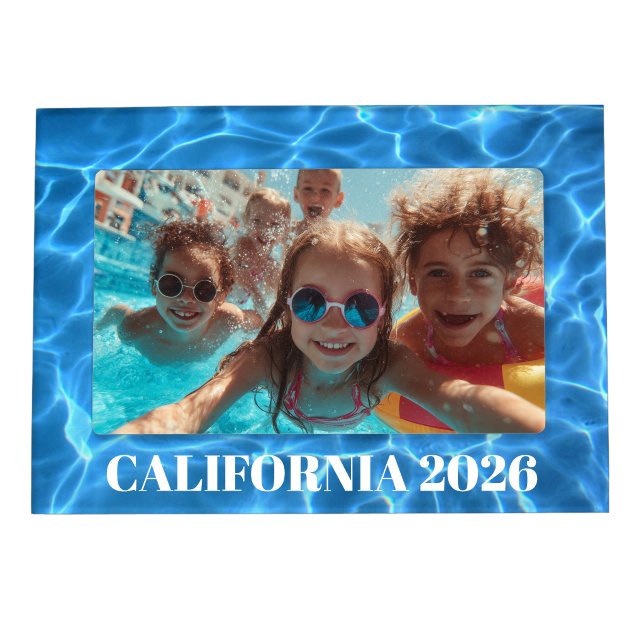 Aqua Blue Hotel Swimming Pool Magnetic Picture Frame (Aqua Blue Hotel Swimming Pool Magnetic Picture Frame)