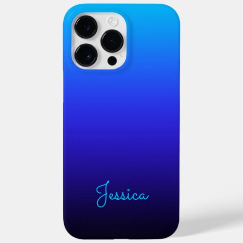 Aqua Blue Indigo and Black Ombre Case_Mate iPhone 14 Pro Max Case