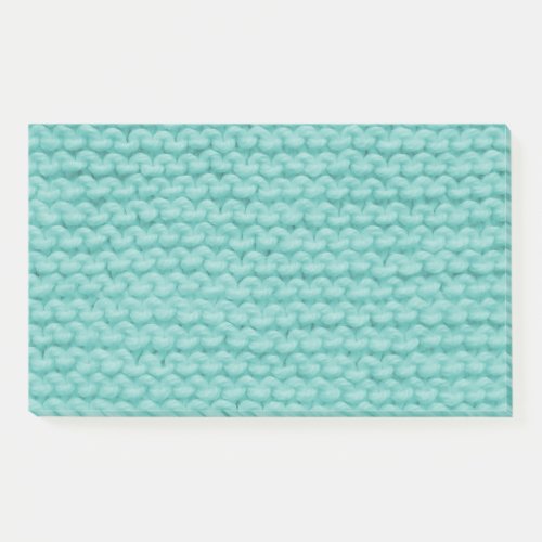 Aqua Blue Knit Pattern Jumbo Post_It Notes