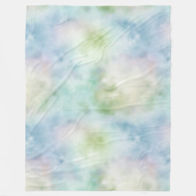 Aqua Blue Mint     Fleece Blanket (Front)