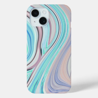 aqua blue mint green lilac purple pastel rainbow iPhone 15 case