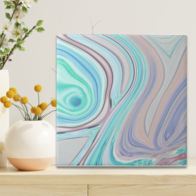 aqua blue mint green lilac purple pastel rainbow ceramic tile (aqua blue mint green lilac purple pastel rainbow ceramic tile)