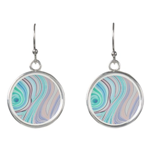 aqua blue mint green lilac purple pastel rainbow earrings