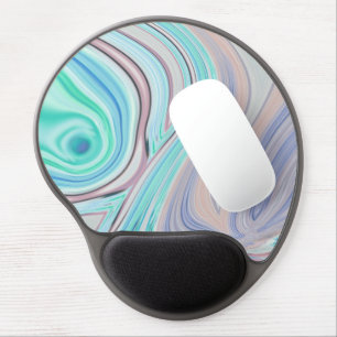 aqua blue mint green lilac purple pastel rainbow gel mouse pad