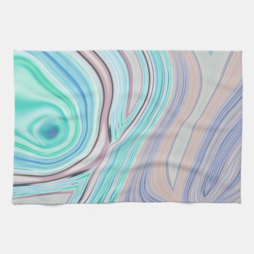 aqua blue mint green lilac purple pastel rainbow kitchen towel