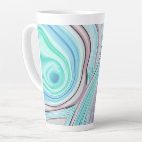 aqua blue mint green lilac purple pastel rainbow latte mug