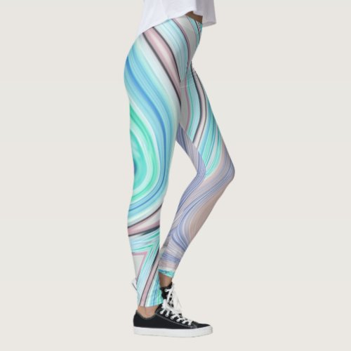 aqua blue mint green lilac purple pastel rainbow leggings