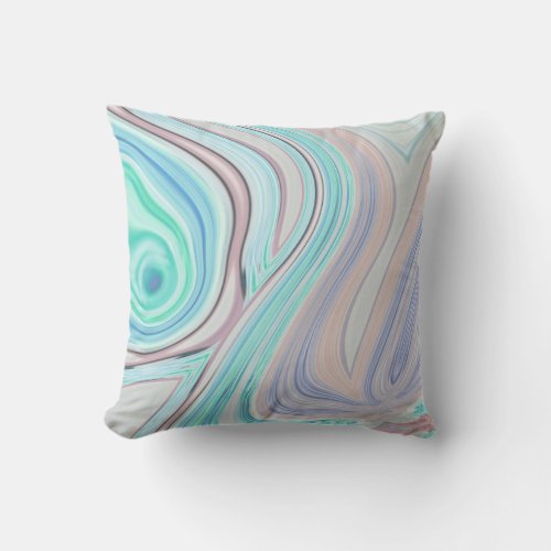 aqua blue mint green lilac purple pastel rainbow outdoor pillow