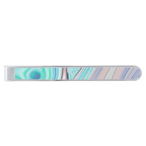 aqua blue mint green lilac purple pastel rainbow silver finish tie bar