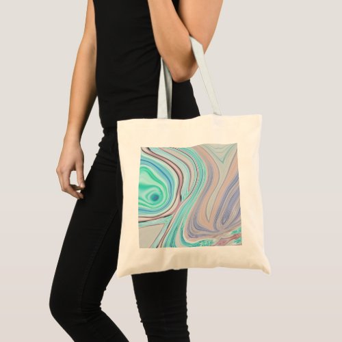 aqua blue mint green lilac purple pastel rainbow tote bag