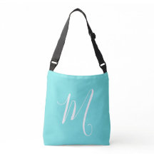 Aqua Blue  Monogram Initial 