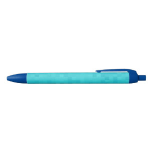 Aqua Blue Mosaic Tile Pattern, Pen