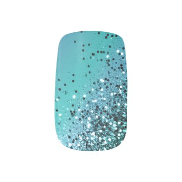 Aqua Blue OCEAN Glitter #1 #shiny Minx Nail Art