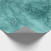Aqua Blue Ocean Marble Molten Pastel VIP Wrapping Paper (Corner)