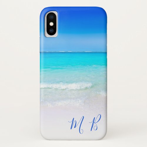Aqua Blue Ocean Sea Sky Vacation Travel iPhone X Case