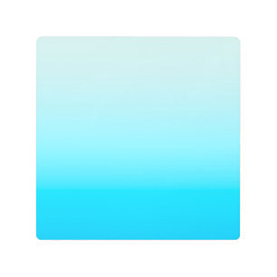 Aqua blue ombre background metal print
