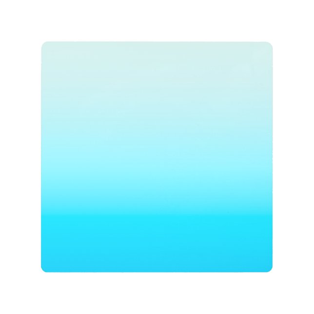 Aqua blue ombre background metal print (Front)