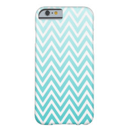 Aqua blue ombre chevron stripes iPhone 6 case