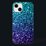 Aqua blue Ombre faux glitter sparkles Case-Mate iPhone 14 Case<br><div class="desc">Aqua blue Ombre faux glitter sparkles Case-Mate iPhone Case. Beautiful girly glamorous dark and light blue shiny glitters sparkles. Photo of cyan and dark blue sparkles not actual glitter!</div>