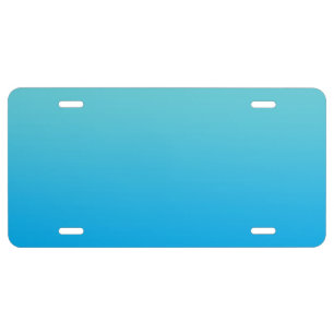 “Aqua Blue Ombre” License Plate
