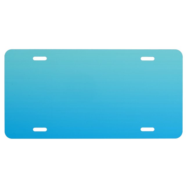 “Aqua Blue Ombre” License Plate (Front)