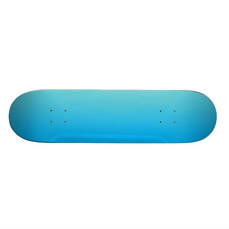 Aqua Blue Ombre Skateboard Deck