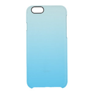 Aqua Blue Ombre Clear iPhone 6/6S Case