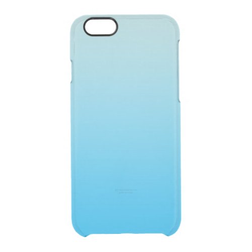 Aqua Blue Ombre Clear iPhone 66S Case