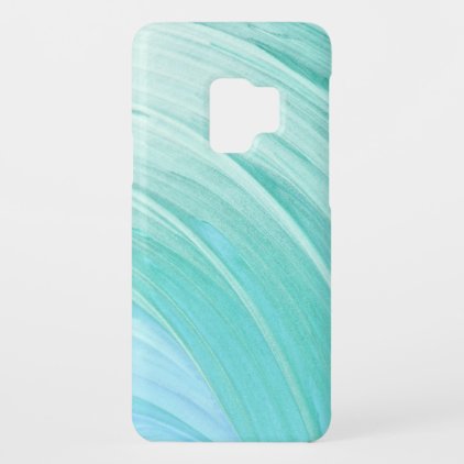 Aqua Blue Paint Swirls Case-Mate Samsung Galaxy S9 Case