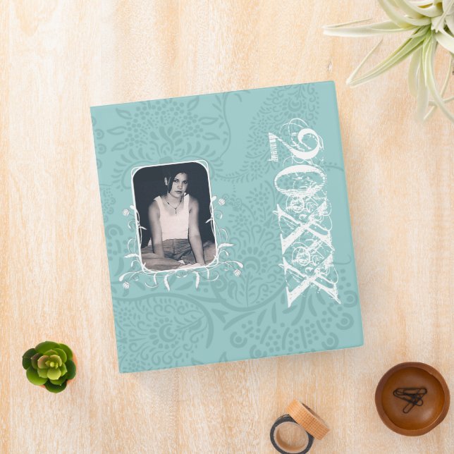 Aqua Blue Paisley Class of Binder (In Situ)